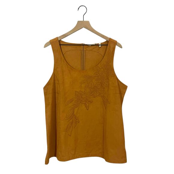 Soft Surroundings Constance Faux Suede Tank - Brown Sugar - XL - Picture 2 of 14